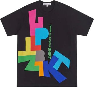 Comme Des Gar&ccedil;ons T-Shirts, male, Black, M, Crew-Neck T-Shirt