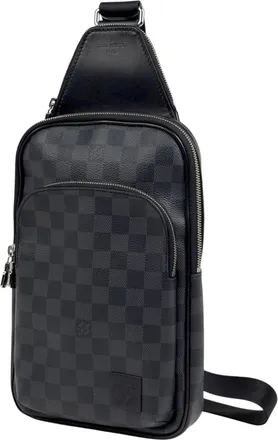 Louis Vuitton Black Noir Damier Graphite Shoulder Bag Sling Bag (Pre-Owned)