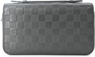 Louis Vuitton Black Damier Infini Long Wallet (Bi-Fold) (Pre-Owned)