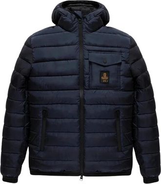 RefrigiWear Giubbotto In Nylon Con Cappuccio - Heren - Winterjassen - Blauw - XL - Nylon - Jassen