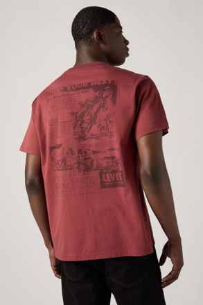 Levi's Camiseta de fit holgado - Hombre - 2XL - Rojo / Know Your West Oxblood Red
