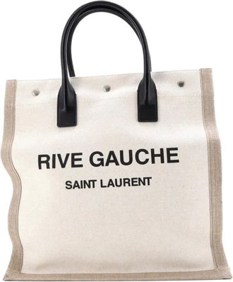 Saint Laurent Rive Gauche canvas shopper - Beige
