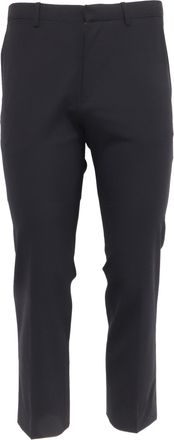 Theory Straight Leg Trousers in Black Wool