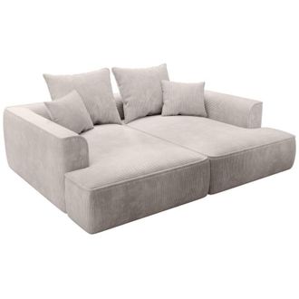 Vente-Unique Vente-unique - Divano 3 posti seduta comoda e profonda in Velluto a coste Beige - pineta