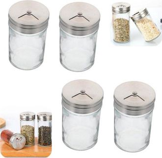 OEM Botellas: Botella Para Especias, Botella Para Sal, Reutilizables, Aptas Para Almacenar Sal, Pimienta Y Az&uacute;car (blancas, 4,8 X 8,2 Cm)