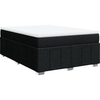 vidaXL Vidaxl - Cama Box Spring Con Colch&oacute;n Tela Negro 140x190 Cm