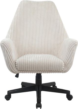 MID.YOU Mid.you Drehstuhl, Creme, Metall, Kunststoff, Textil, Drehkreuz, 66x137x68 cm, Sitzfläche 360° drehbar, Büromöbel, Bürostühle, Drehstühle