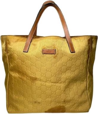 Gucci Pre-owned Vintage Tote Bag - Dames - Vintage Shopper - Geel - ONE Size - Vintage