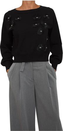 Liu Jo Dames, Truien, Zwart, Maat: XS Viscose