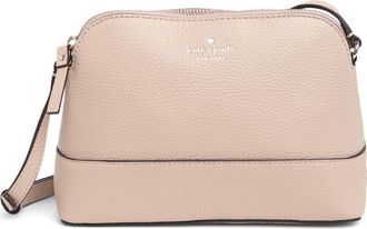 Kate Spade New York southport ave hannah leather crossbody bag in Warm Beige at Nordstrom Rack