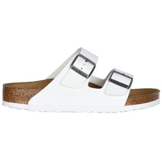 Birkenstock Arizona BS Birko-Flor Unisex Slides Sandals - White - Size:UK 4.5