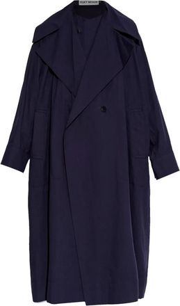 Issey Miyake Trench in cotone - Blu