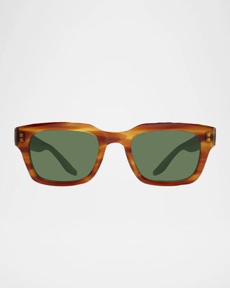 Barton Perreira Men & apos;s Butzi Acetate Rectangular Sunglasses