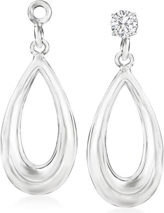 Ross-Simons Sterling Silver Teardrop Earring Jackets