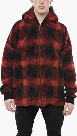 Dsquared2 Buffalo-Check Sherpa Jacket with Hood Dsquared2