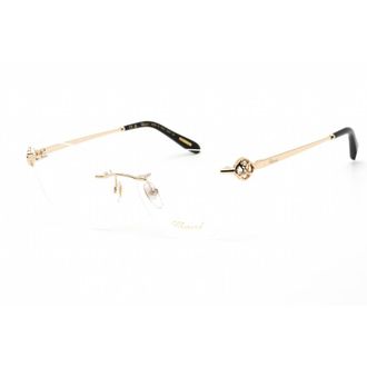Chopard Ladies Rose Gold Tone Rectangular Eyeglass Frames VCHF87S
