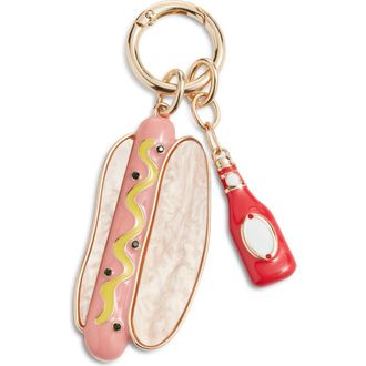 Chelsea28 Hot Dog Bag Charm in Tan Multi- Gold at Nordstrom