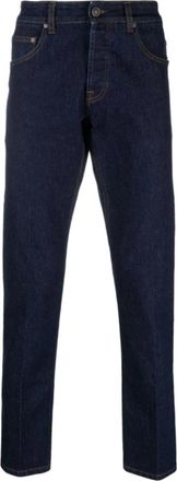 Lardini spijkerbroek - Heren - Slim Fit Jeans - Blauw - W34 - Katoen - Jeans