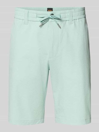 Boss Orange by Hugo Boss BOSS Orange Tapered Fit Bermuda mit Kordelzug Modell CHINO in Tuerkis, Gr&ouml;&szlig;e 30