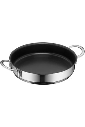 WMF Servierpfanne, Edelstahlfarben, Metall, backofengeeignet, rostfrei, breiter Sch&uuml;ttrand, Kochgeschirr, Pfannen, Bratpfannen