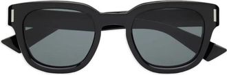 Saint Laurent Eyewear Zonnebril met gegraveerde tempel - Zwart