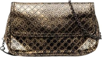 Bottega Veneta Pre-owned Cross Body Bags, female, Yellow, Size: ONE SIZE Pre-owned Leather Crossbody Bag