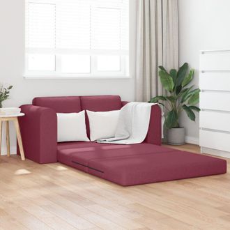 vidaXL Divano letto Rosso vino 148 x 71 x 83 cm Tessuto - Vidaxl