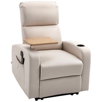 OEM Sill&oacute;n De Masaje Con 4 Modos Vibraci&oacute;n Reclinaci&oacute;n 145&deg; Mando A Distancia 77x93x105 Cm Beige