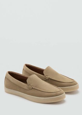 Mango Scarpe pelle crosta di cuoio sabbia - Uomo - 41 - MANGO MAN