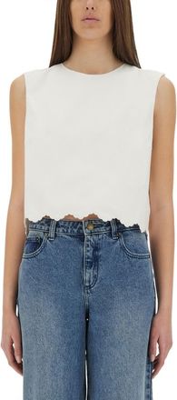 Patou Short Poplin Top