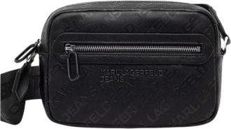 Karl Lagerfeld KLJ Essential Logo AOP - unisex - Schoudertassen - Zwart - ONE Size - Tassen