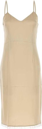 Prada Beige Satijnen Jurk