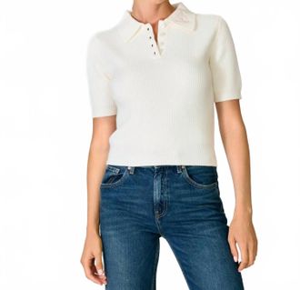 Line & Dot Sailing Crew Neck Sweater In Ivory