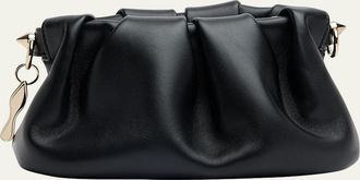 Christian Louboutin Eva Mini Pleated Crossbody Bag in Nappa Leather