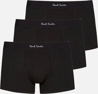 Paul Smith Mens Paul Smith 3-Pack Classic Boxer Trunks, Black - Size: 37/36/32