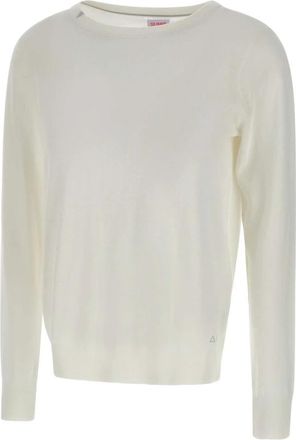Sun 68 Basic Sweater - Dames - Ronde hals truien - Wit - S - Katoen - Truien & Vesten