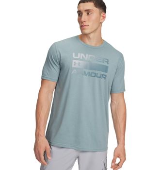 Under Armour T-Shirt UNDER ARMOUR UA TEAM ISSUE WORDMARK SS, Herren, Gr. XXL, serpentine,, jasper blau, Obermaterial: 60% Baumwolle, 40% Polyester, Rundhals, Shirt