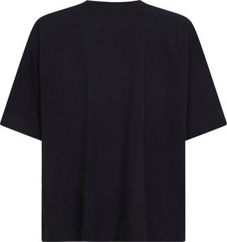 Dries Van Noten Mens T-Shirt Jersey Crewneck Black Cotton T-Shirts And Polos