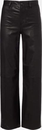 Frame Denim Le Slim Palazzo high-rise leather pants