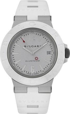 Bulgari Pre-owned Bvlgari Aluminium Automatic Silver Dial Mens Watch BB 40