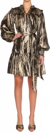 Christy Lynn Rine Metallic Dress In Black