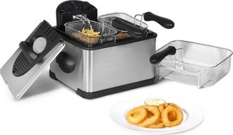 MegaChef 4.23 Quart Stainless Steel Electric Deep Fryer with Timer in Grey at Nordstrom