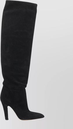PARIS TEXAS suede over the knee pointed toe boots