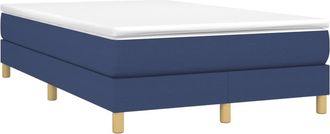 vidaXL Cama Box Spring Con Colch&oacute;n Tela Azul 120x190 Cm Vidaxl