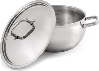 Berghoff Belly 5.5qt. Stock Pot with Lid in Silver at Nordstrom Rack