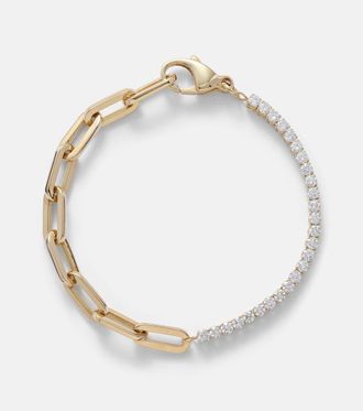 Bucherer Link 18kt gold chain bracelet with diamonds