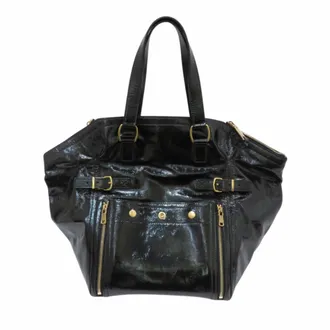 Saint Laurent Black Patent Leather Tote Bag (Pre-Owned)