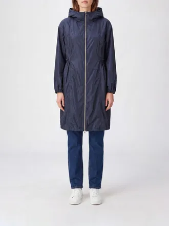 Herno Impermeabile al ginocchio in nylon ultra light con cappuccio e coulisse