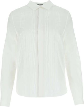 Saint Laurent poplin shirt - women - Fabric/Cotton - 36 - White