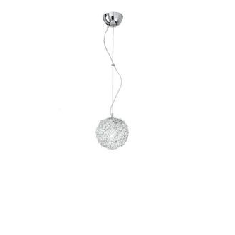Netlighting ASTRA Pendant Ceiling Light Chrome Crystals 20x22cm in Silver | Size: 20x22 cm